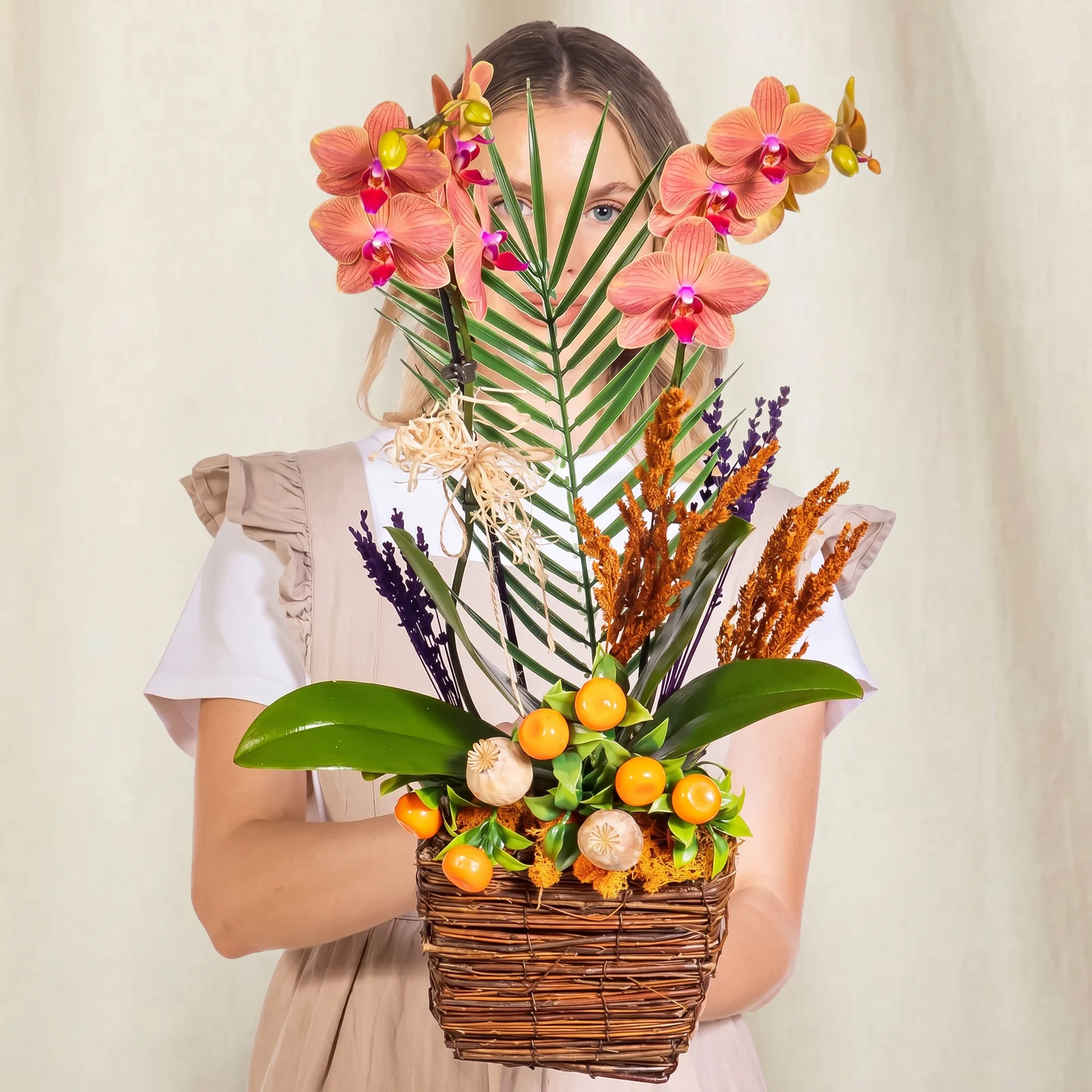 Sunrise Elegance Çift Dallı Orkide
