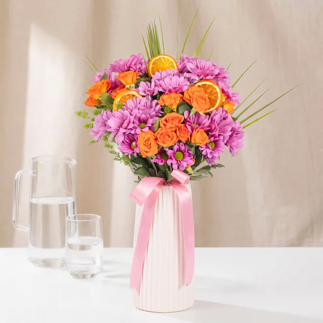 Vibrant Citrus Krizantemler