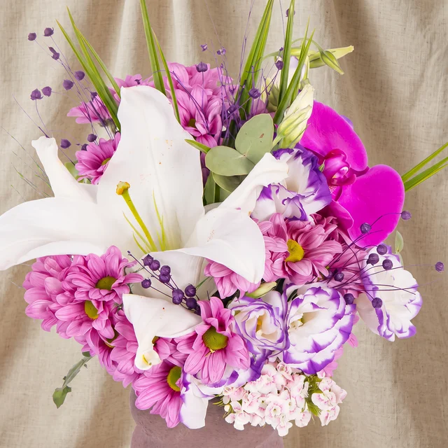 Purple Grace Lilyum & Papatya