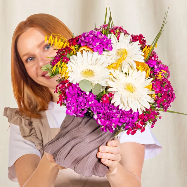 Spiral Bloom Beyaz Gerberalar