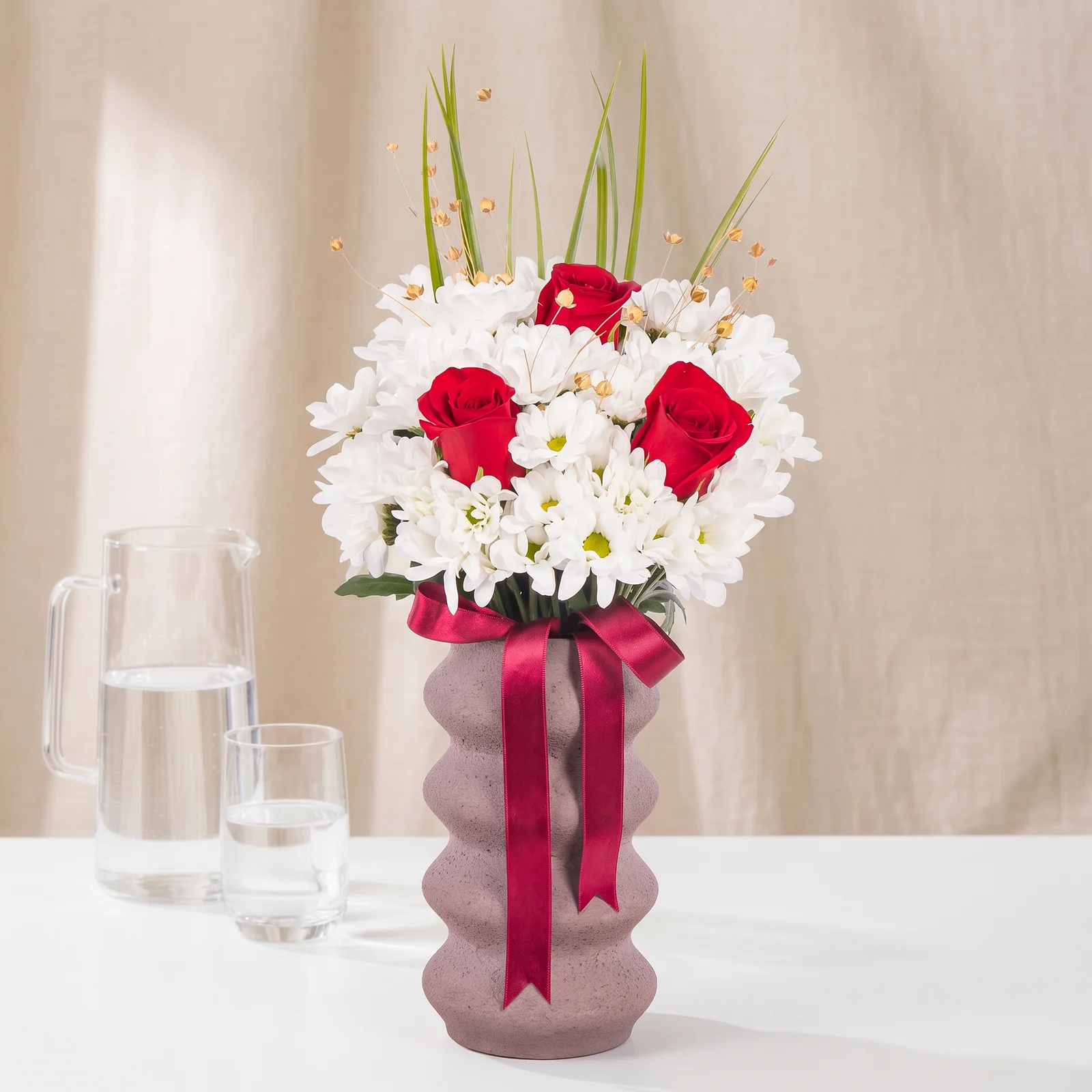 Red Crimson Rose Krizantemleri