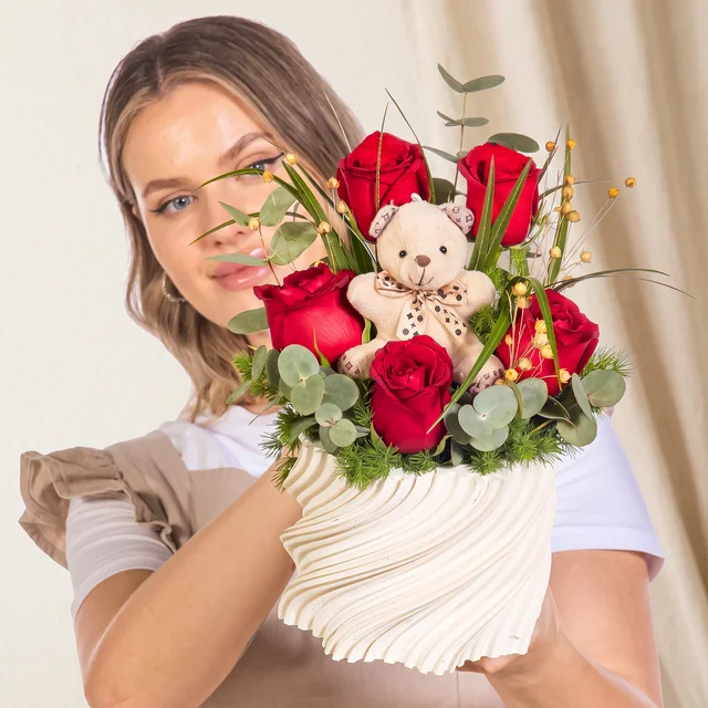 Velvet Teddy Kırmızı Güller