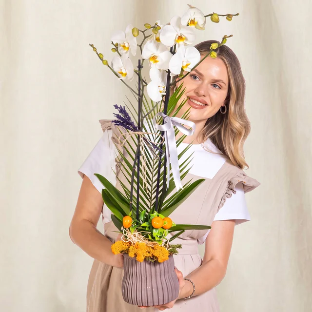 Fresh Lavender Beyaz Orkide