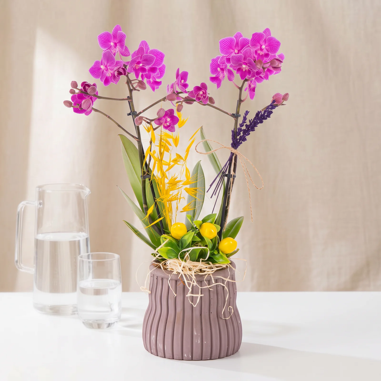 Citrus Joy Midi Mor Orkide