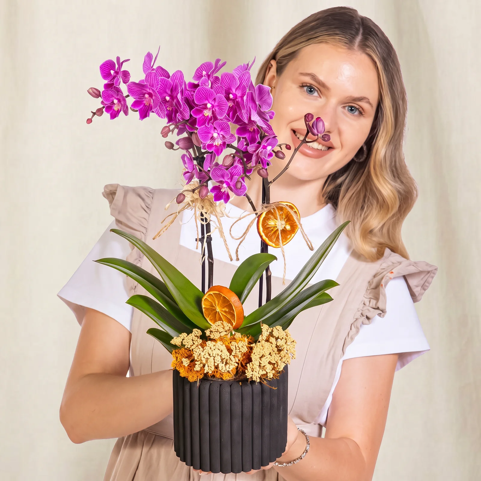 Sunset Berry Mor Midi Orkide