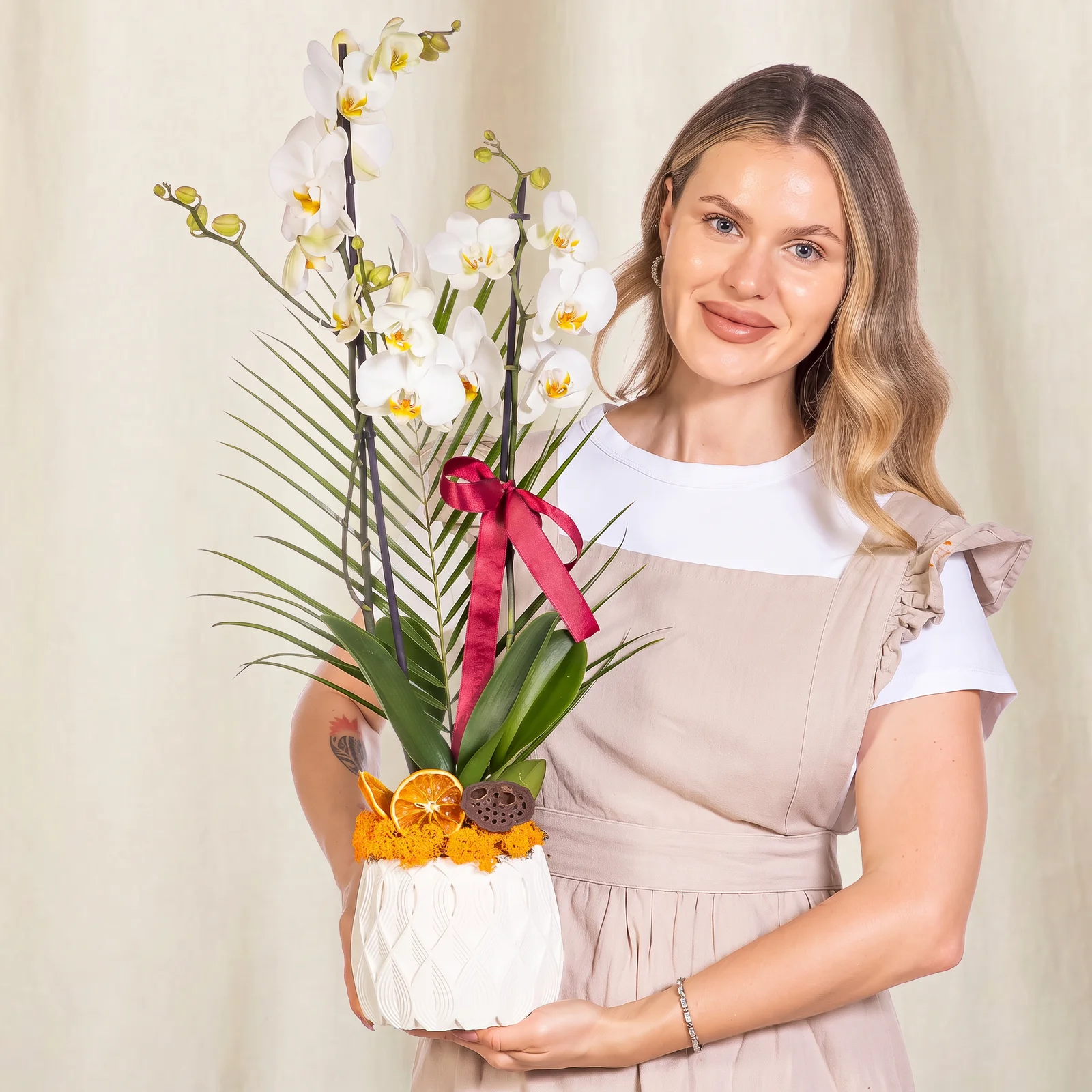 Natural Grace Beyaz Orkide